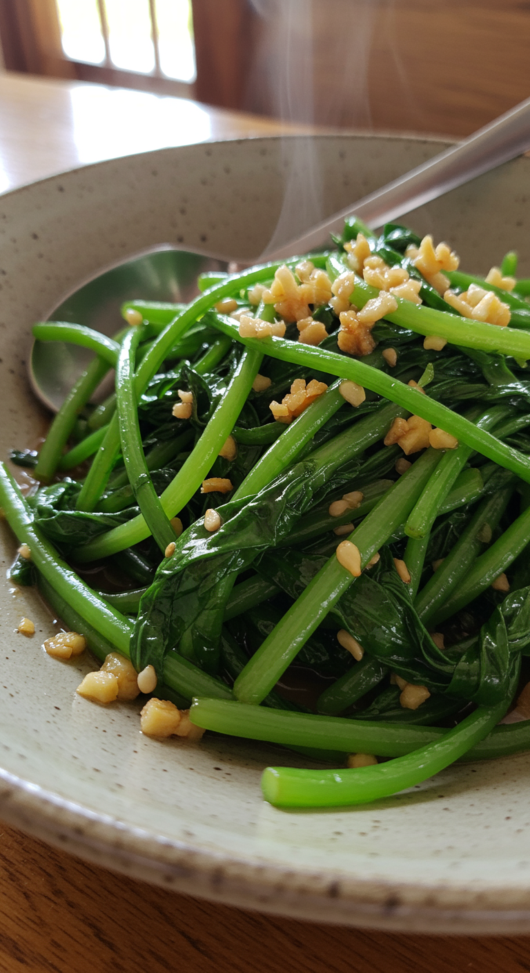 Stir-Fried Pea Tips w/ Garlic