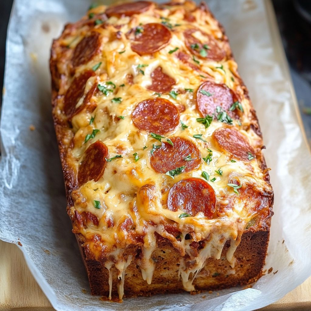 Pepperoni Stuffed Cheesy Bread