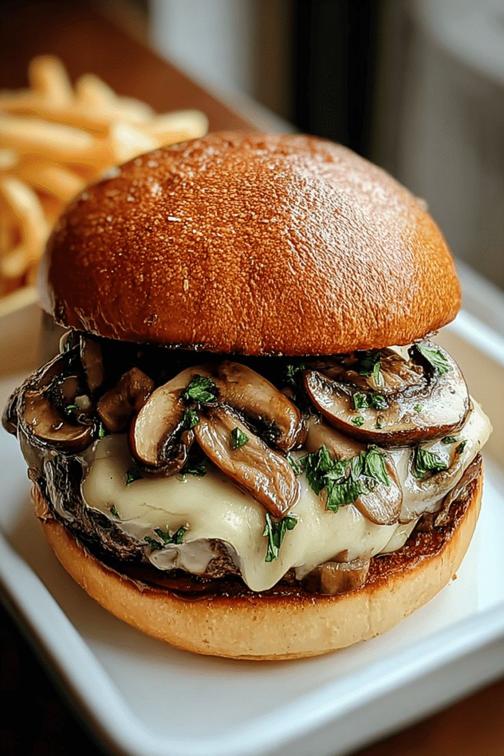 Mushroom and Swiss ButterBurger (Double)