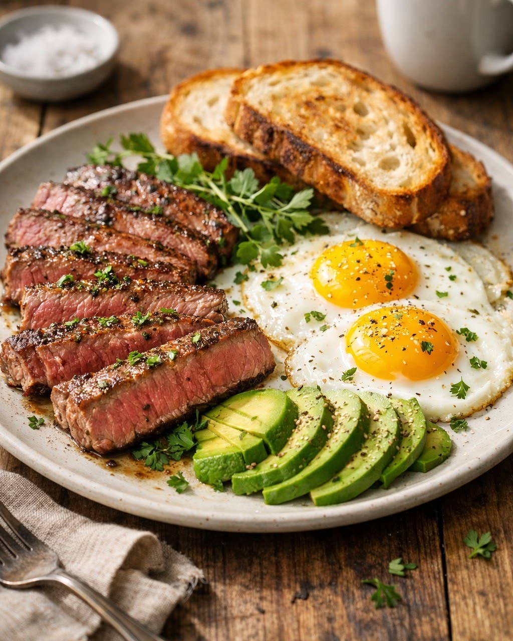 Sirloin Tips and Eggs