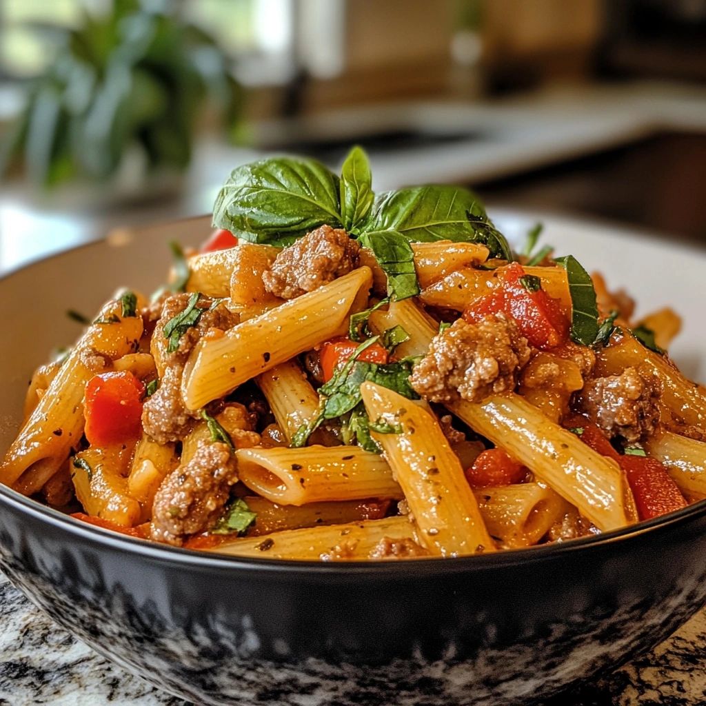 Penne with Sausage and Peppers