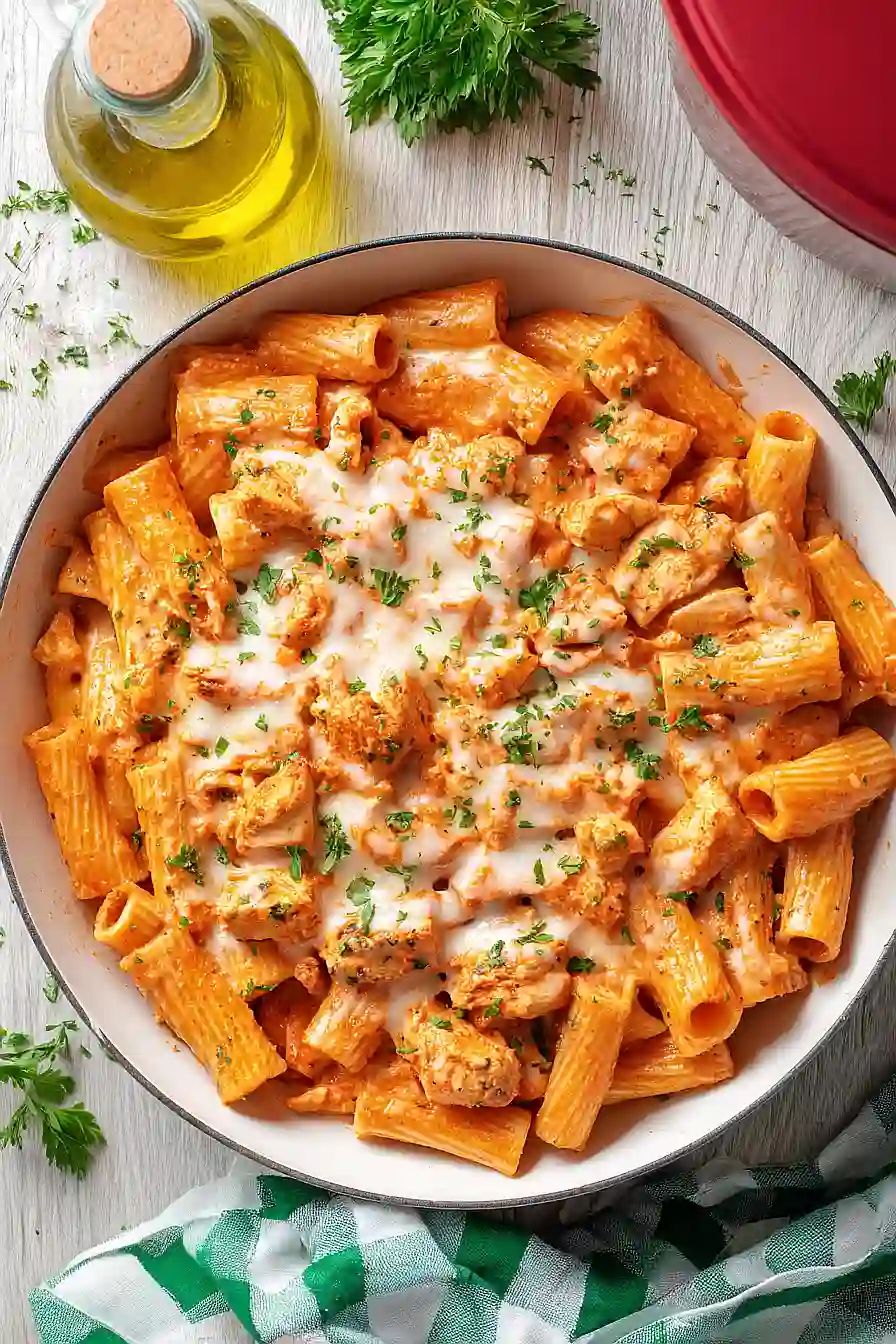 Chicken Parmesan Baked Pasta