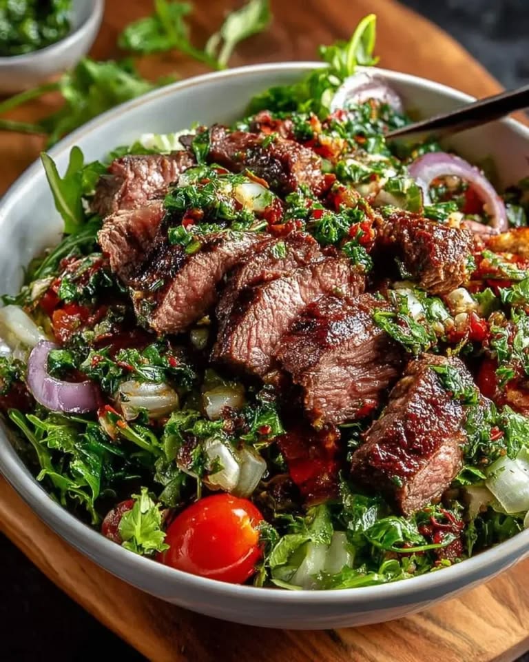 Sumac Skirt Steak Salad