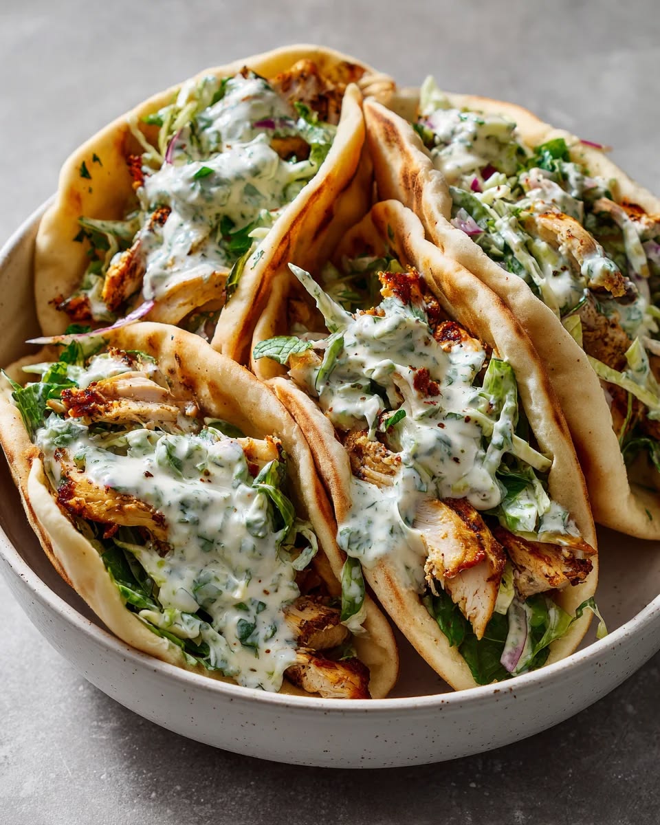 Hot Honey Harissa Chicken Pita