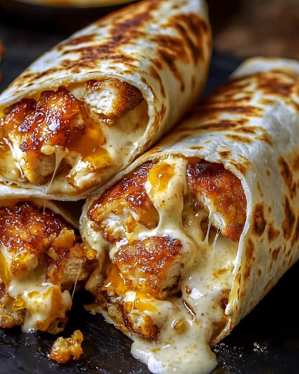 Hot Honey Harissa Chicken Laffa Wrap