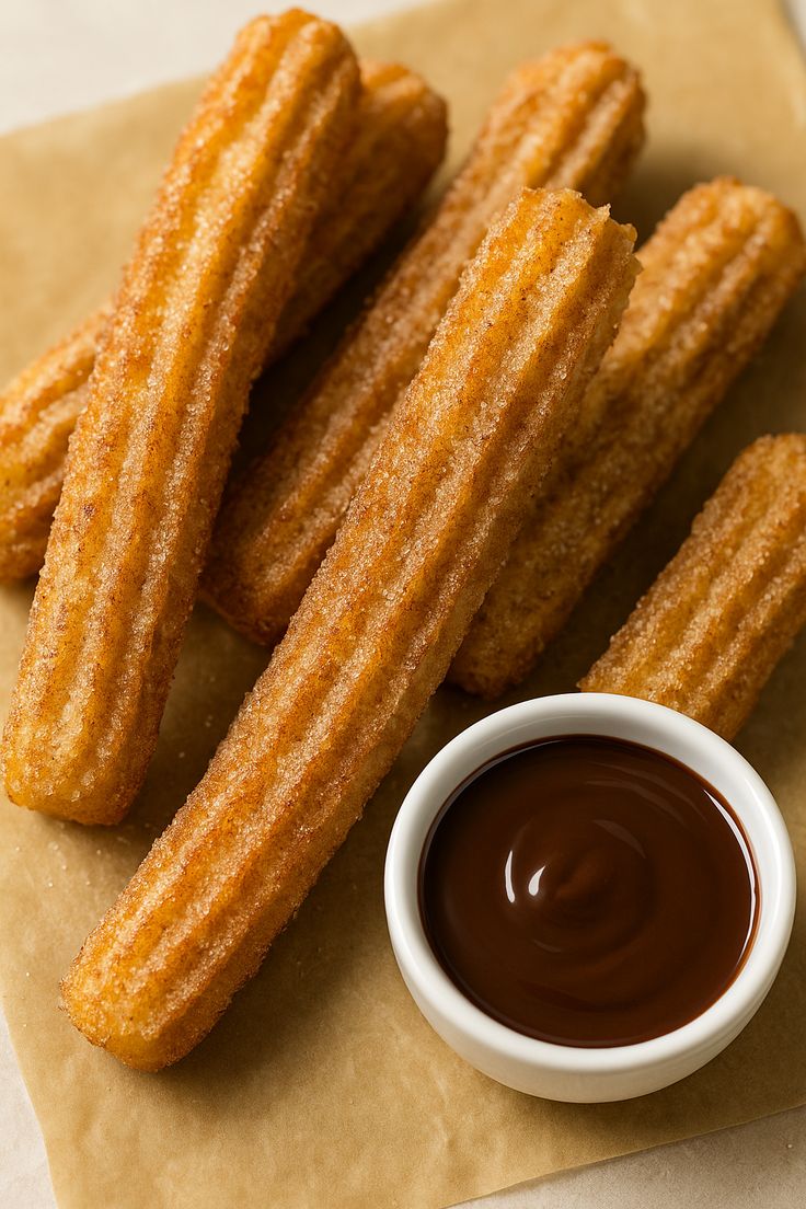 Churros with Chocolate Sauce