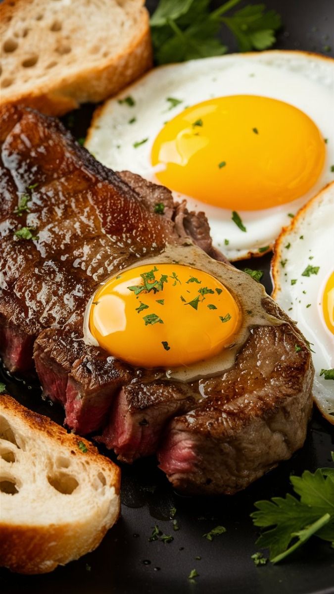 T-Bone Steak and Eggs