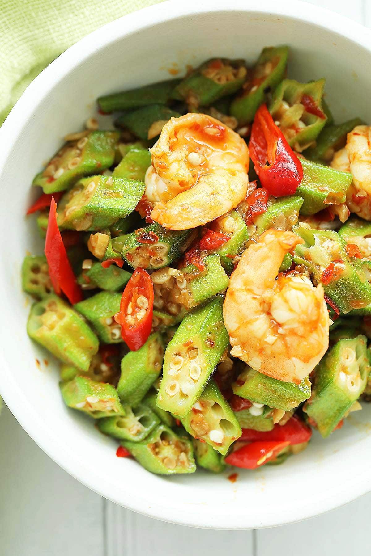 Okra with Sambal Sauce