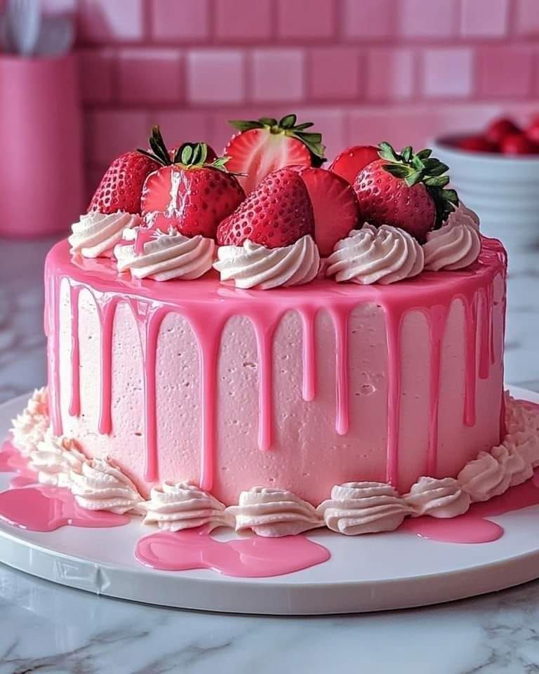 Strawberries & Cream 10-Inch Cake
