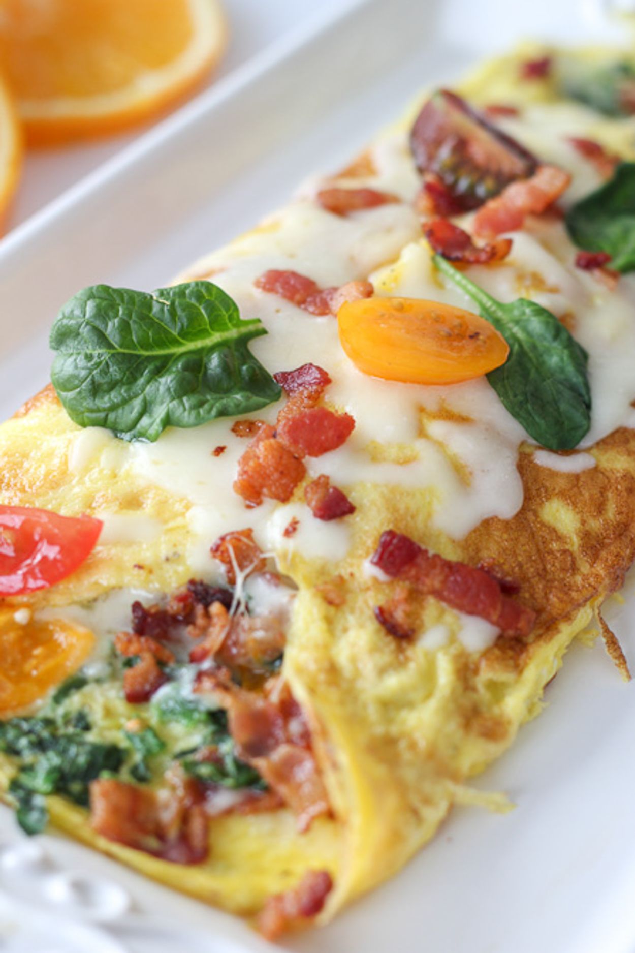 Spinach & Bacon Omelette